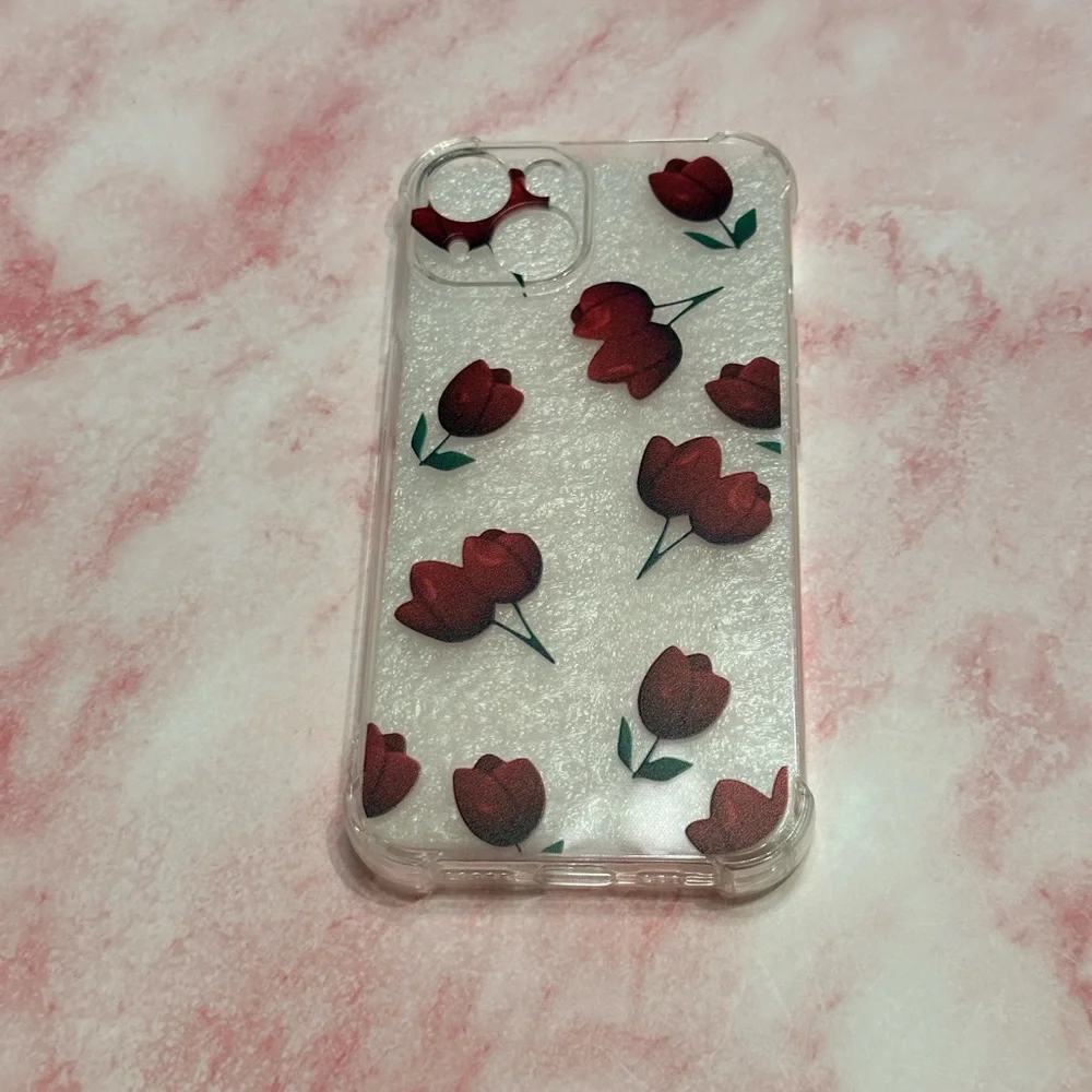 iPhone 14 Red Tulip Case - Picture 1 of 4